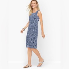 TALBOTS EFFORTLESS JERSEY SHIFT DRESS - STAR GEO