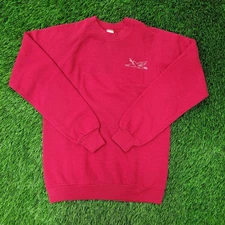 Vintage 80s Dove of Peace Sweatshirt Womens S/M 18x24 Red