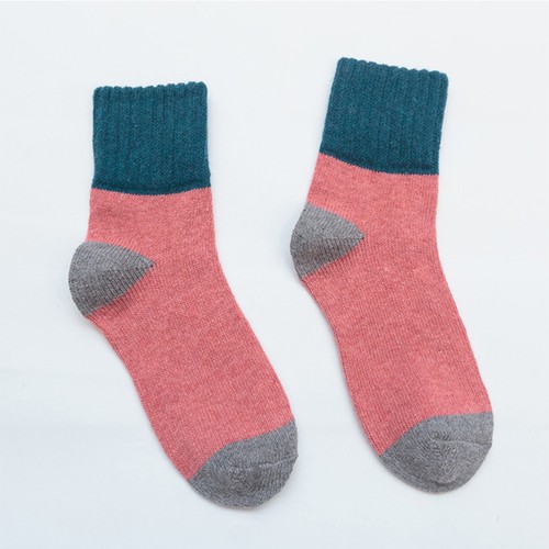 1 Paio Calze Invernali Donna Maglia Spessa Calde Casual Lana Comode - Foto 2 di 3