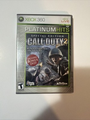 Call of Duty 2 Special Edition Xbox 360 with Bonus DVD Platinum Hits COD 2
