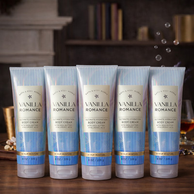Bath & Body Works - Vanilla Romance Ultimate Hydration Body Cream 8 oz [5 Pack]