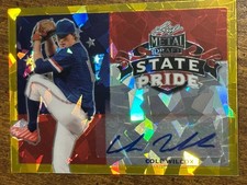 COLE WILCOX 2020 Leaf Metal Draft Autographs State Pride GOLD AUTO #1/1 MARINERS