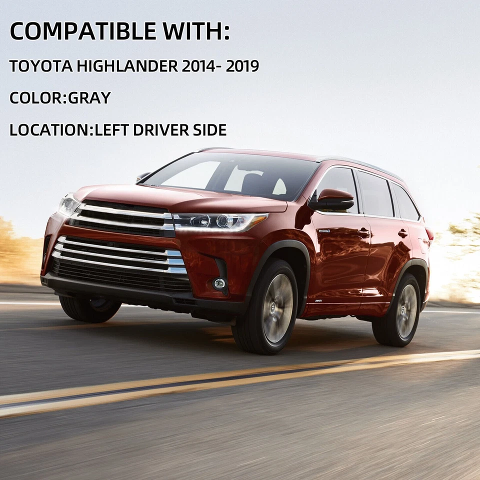 Parasol lado conductor izquierdo gris 74320-0E074-A0 para Toyota Highlander 14-19 3,5 L Foto 4 de 4