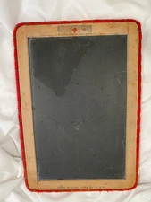Vintage National School Slate Co Chalkboard USA Cloth Bound Double Sided