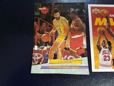 Vlade Divac Lakers Anthony Peeler Missouri 1992 - 1993 Ultra Fleer Wrong Back
