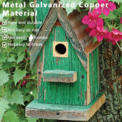 24 Pcs Metal Bird House Hole Guard Portal Bird House Hole Protector for Eastern - Picture 6 of 7