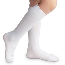Jefferies Socks Girl's Seamless Cotton Knee High 6 Pair Pack Medium White