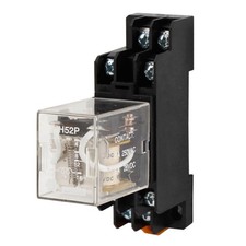 DC12V Coil DPDT Electromagnetic Power Relay 5A 250VAC With Socket