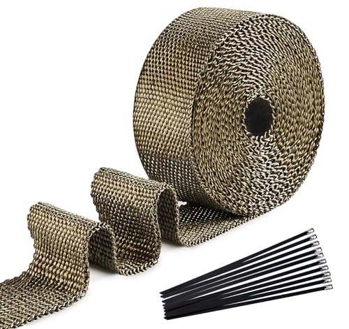 Bande thermique échappement titane ilauke 5m x 50mm pour collecteur moto