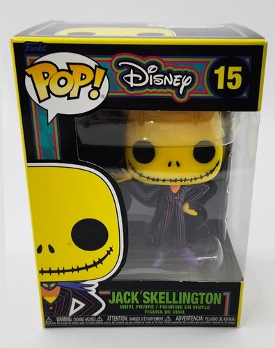 Funko Pop Disney Jack Skellington Black Light Vinyl Figure #15 NEW w PROTECTOR