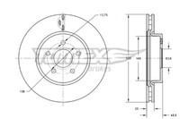 Tomex Brakes 2X Bremsscheibe Vorne Ø320 Mm BelüFtet FüR Ford Kuga II DM2 2.0