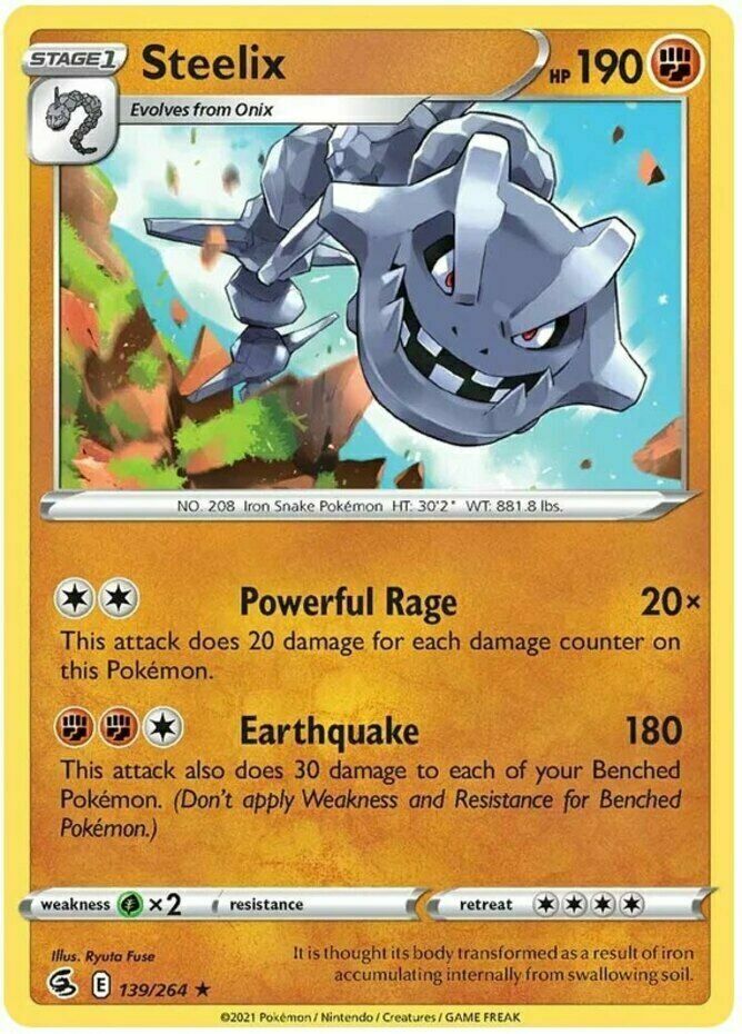 Pokemon Steelix and Onix - Rare Card Evolution Set (Plasma Freeze #61 –  Dan123yal Toys+