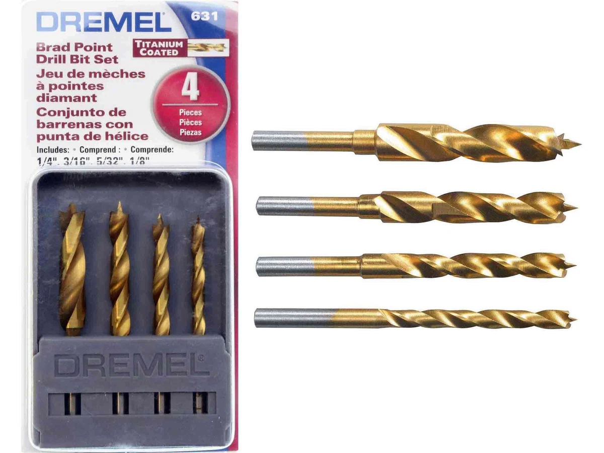 Dremel brad point drill bit set deals