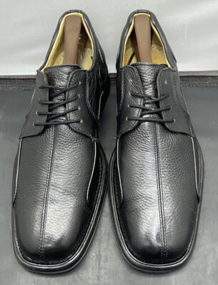 Belvedere Bay Bridge Black Leather Split Toe Oxford Shoes  display picture 3