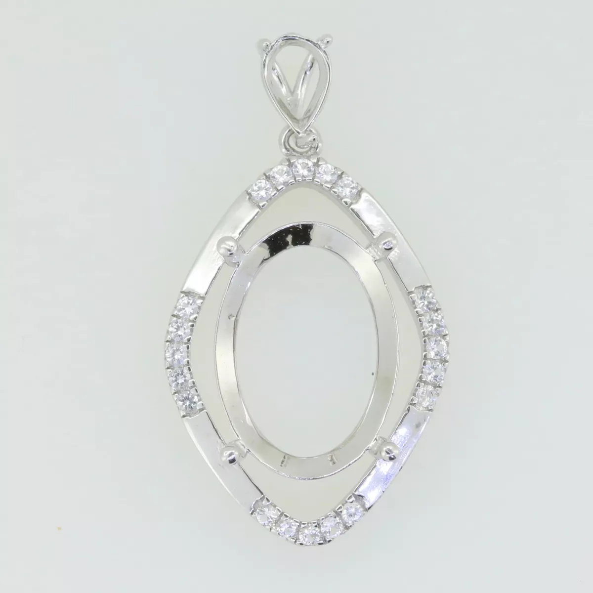 Semi mount pendant best sale settings