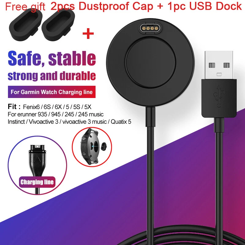 Cable de carga cargador USB núcleo para Garmin Fenix 5 6 5s 6s Pro Venu Vivoactive 3