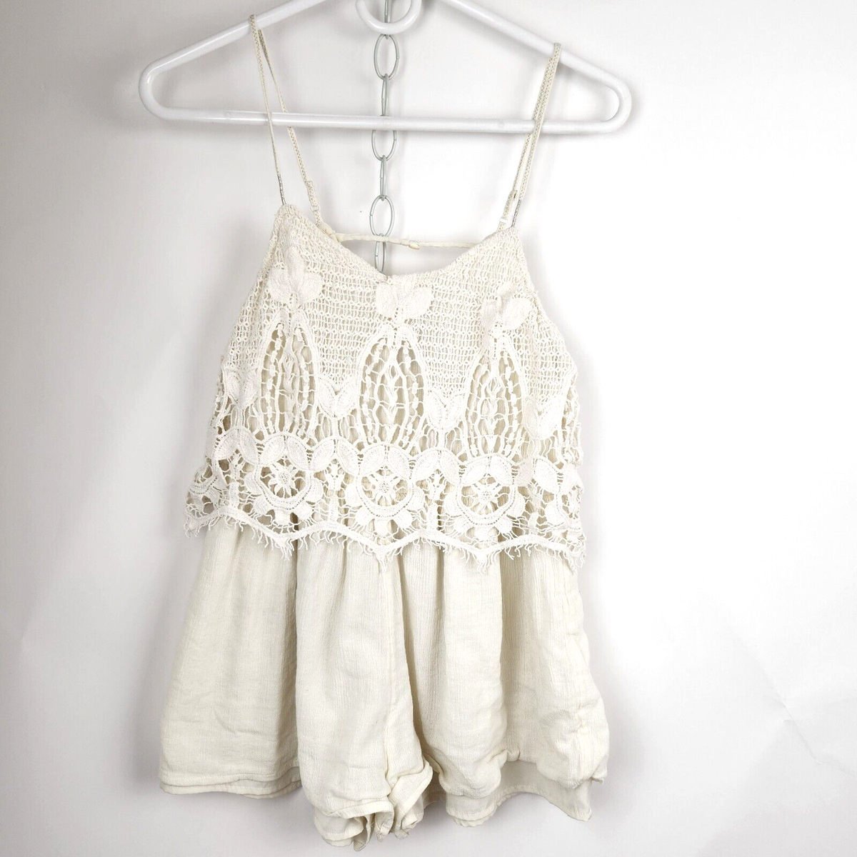 ONE SHOULDER LACE FLARE ROMPERS　AMERI Shop the Maddox Fit & Flare Long Sleeve Romper Floral Lace Navy