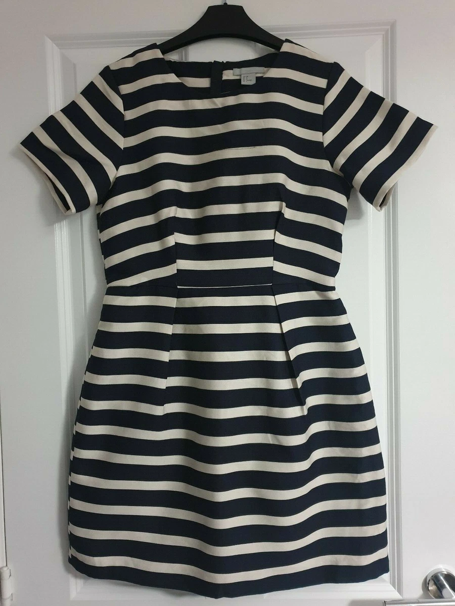 Navy white striped clearance dress