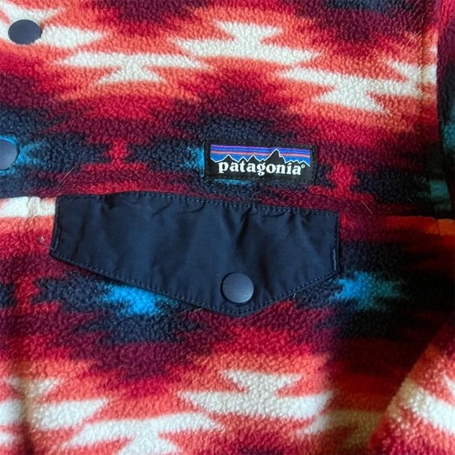 Patagonia Fleecepullover Damen M rot Synchilla Aztekenmuster geometrisch - Bild 2 von 4