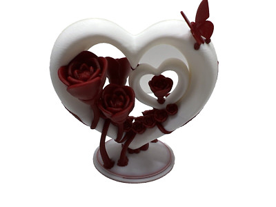 3D-Printed - Heart Rose Ornaments Romantic & Elegant Decor