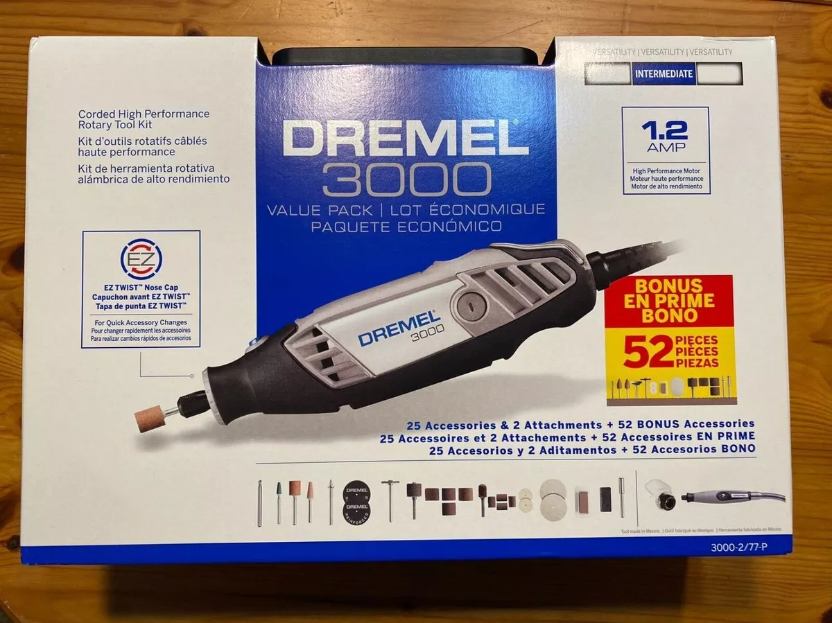 New Dremel 3000 Value Pack Corded Rotary Tool Kit w/52 Piece Accessory  346804225