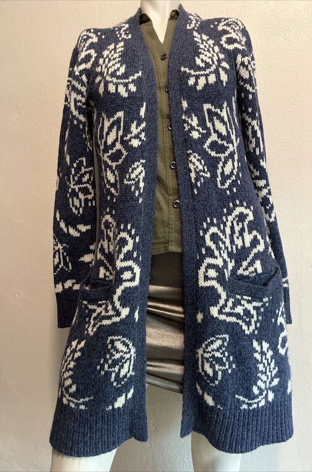 Cárdigan largo ROYAL ROBBINS mezcla de alpaca para mujer talla S suéter largo Foto 2 de 4