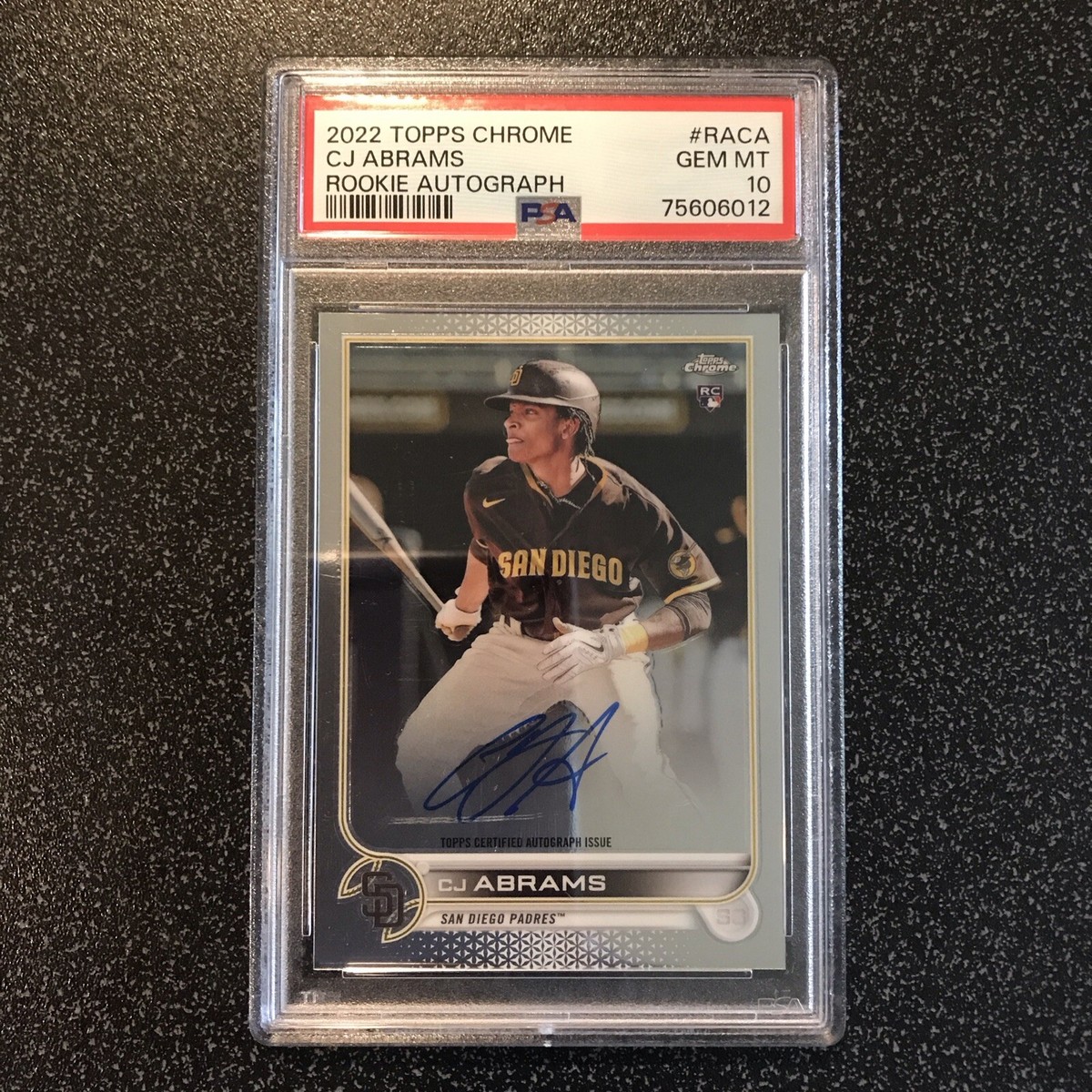 CJ ABRAMS 2022 Topps Chrome Rookie Auto PSA 10 #raca | eBay