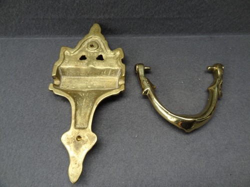 Virginia Metalcrafters 17-3 English Door Knocker Polished Brass VTG Made in USA - Picture 12 of 16