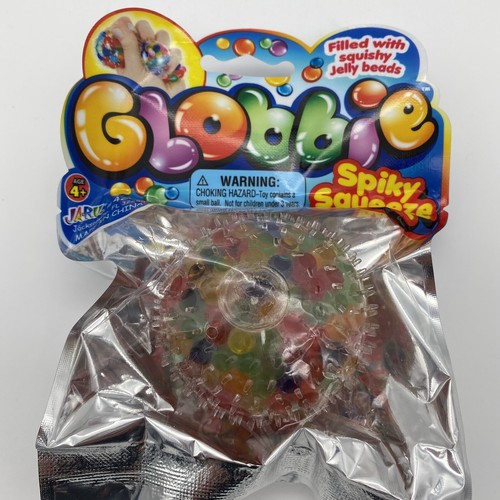 GLOBBIE SPIKY SQUEEZE BALL W/ SQUISHY JELLY BEADS SENSORY AUTISM STRESS