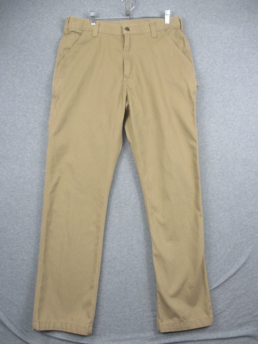 Carhartt Carpenter Pants 34x33 Men's Brown Duck Canvas Work