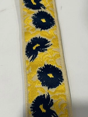 Top it Off O ring belt Small Blue Flowers Yellow And Tan Background - Image 1 of 4