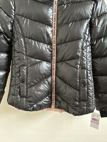 Michael Kors Big Girls Heavy Weight Active Puffer Jacket Black 10/12 - Picture 3 of 6