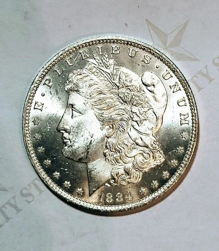 1884-O $1 MORGAN SILVER ONE DOLLAR GEM BU CARTWEEL LUSTER ! - C9944X