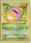Koffing 51/102 Common Base Set Shadowless Pokemon 1st Edition Lightly Played