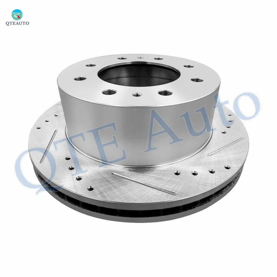 Rotores de disco de freno ranurados perforados traseros 360 mm para GMC Sierra 2500 HD 2011-2018 Foto 3 de 4