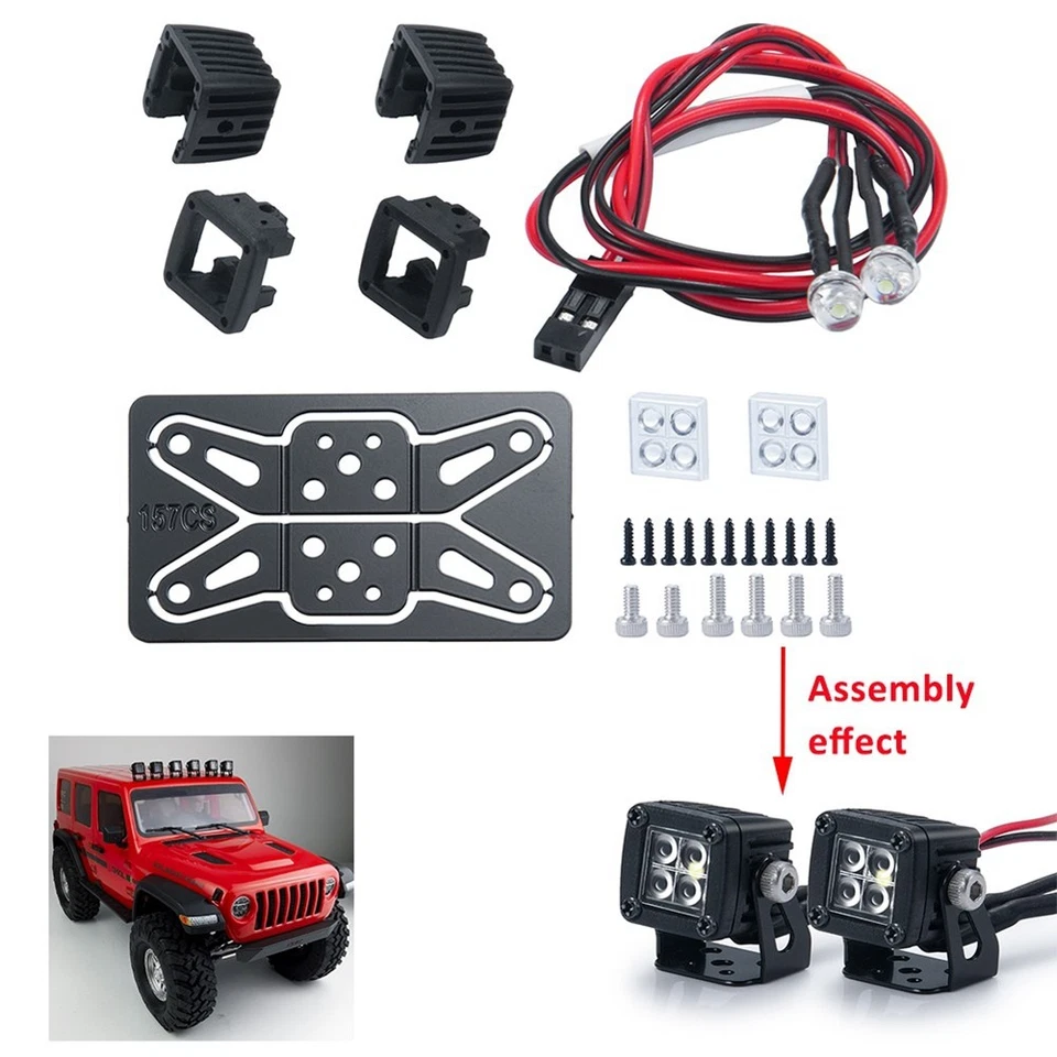 LED-Leuchten  Scheinwerfer für 1/10 RC Crawler Car TRX4  SCX10 907883 - Bild 4 von 4