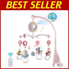 Musical Crib Mobile with Light Projector  Remote Control