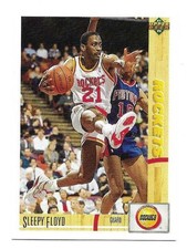 ERIC SLEEPY FLOYD 1991-92 UPPER DECK CARD NEAR MINT+ CONDITION
