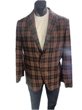 BELVEST Rust Wool Cashmere Check Suit Jacket blazer 40 US / 50 EU