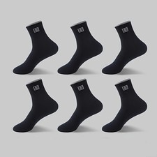 6 pairs of socks  men's mid length socks  odor resistant  sweat absorbing breath