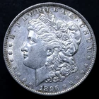 1896 Morgan Silver Dollar $1 Better Detail AU Sharp Strike Strong Hair Detail