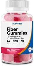 Nutricost Fiber Gummies (Berry Flavored) 120 Gummies - Dietary Fiber Supplement