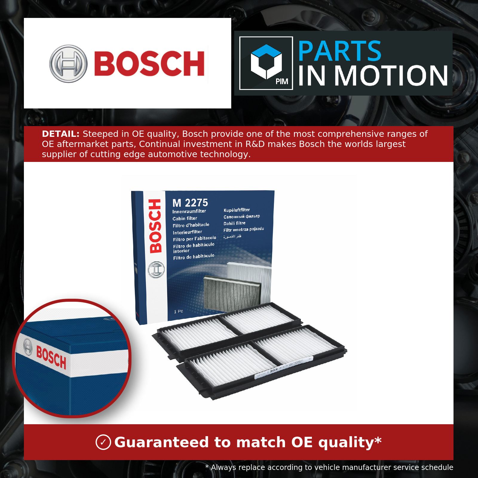 Cabin filter Particulate Filter 1 987 432 275 BOSCH for MAZDA 2 - Image 4