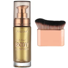 PHOERA Body Shimmer Oil,Bronzer Body Glow Oil Shimmer Highlighter Luminizer with