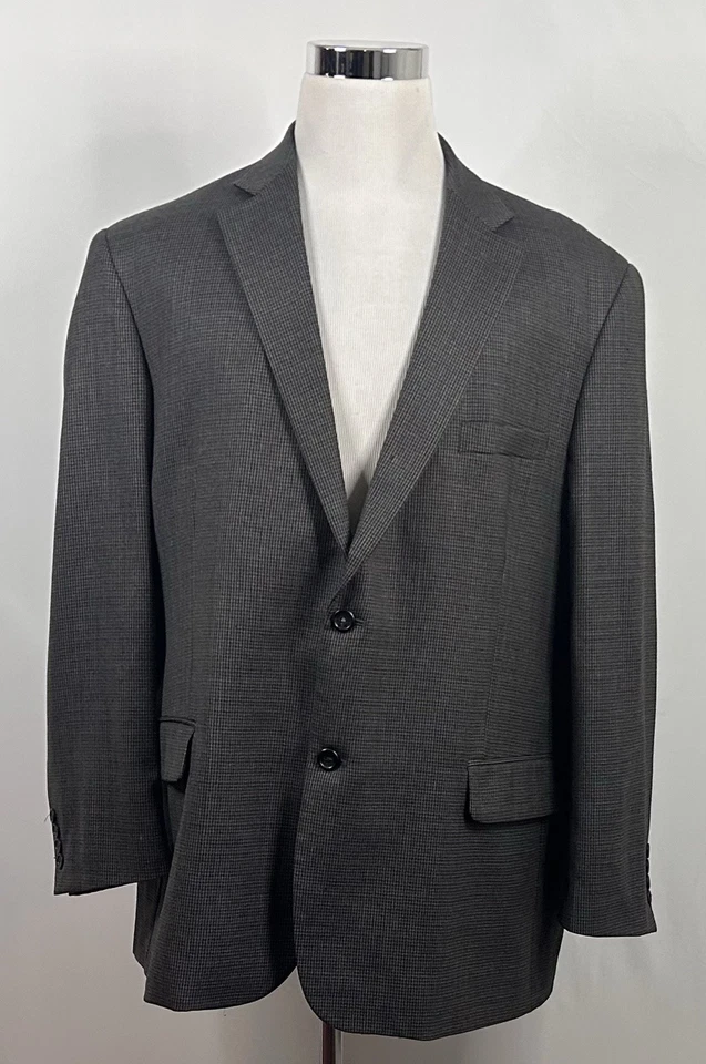 Abrigo deportivo Pronto Uomo 48R 100 % lana pata de gallo gris azul dos botones ventilados Foto 2 de 4