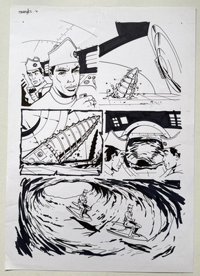 Lee Sullivan Comic Art - Thunderbirds Issue 22 Page 4- Gerry Anderson Full Sheet
