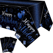 3 Pcs Happy Birthday Tablecloths Happy Birthday Party Decorations Plastic Table