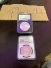 Lot Of 2 1924 MS63 And 1923 MS62 NGC Graded Peace Dollars 90% Silver