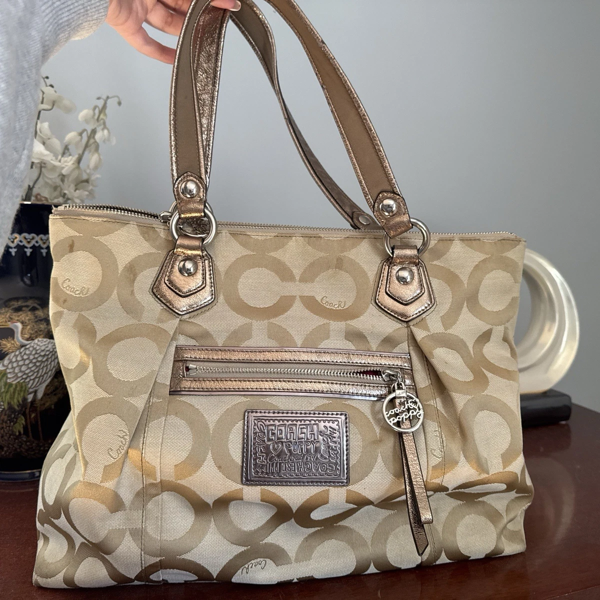 Coach Gold Poppy Handbag for sale | eBay