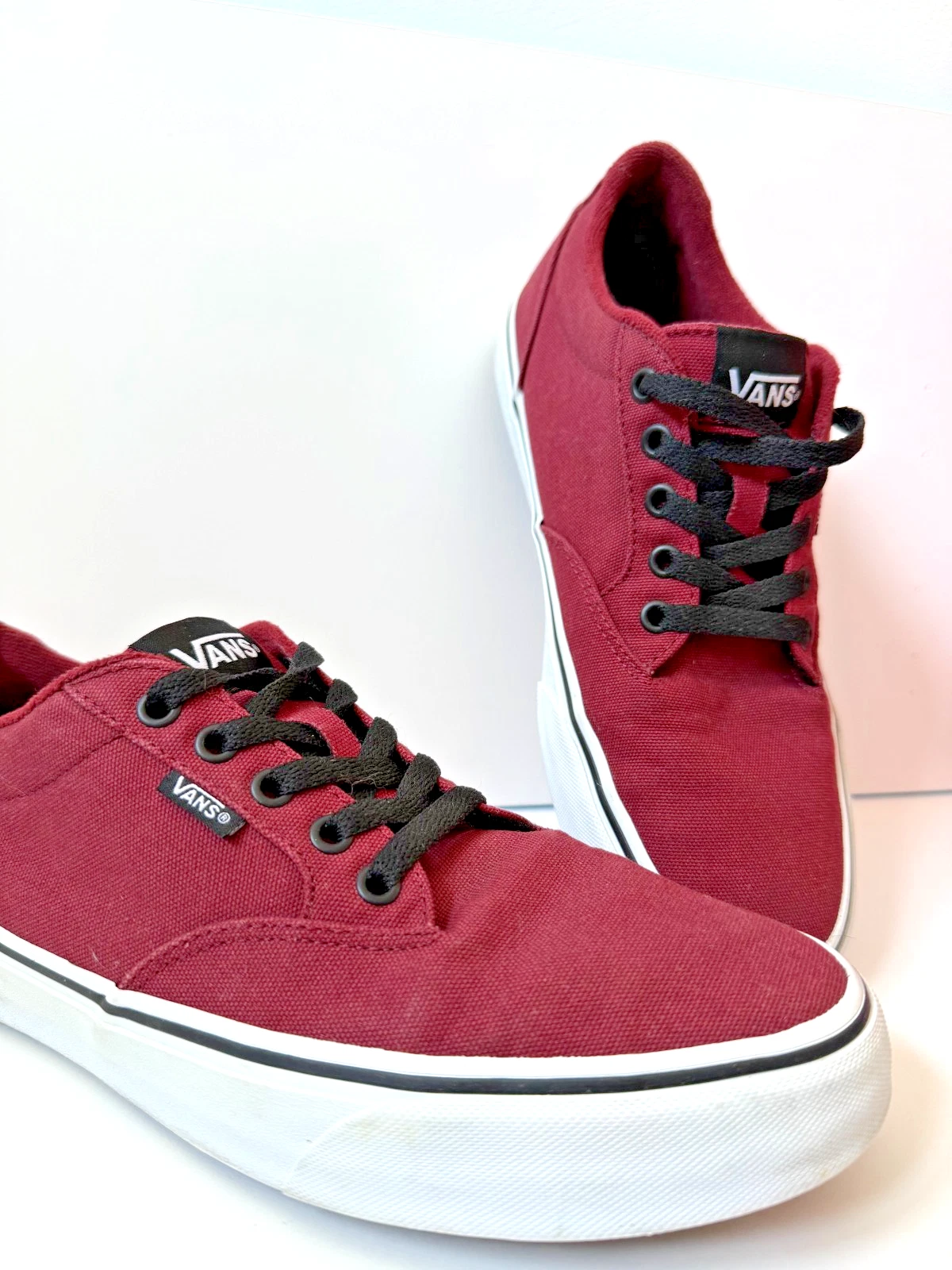 VANS Off The Wall Scarpe di tela bordeaux UK 8 5